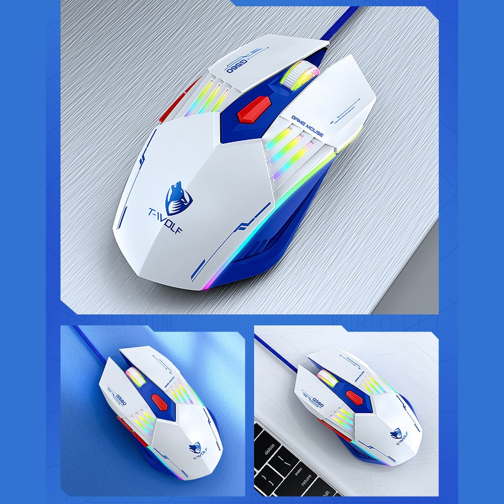 T-WOLF TF610 Wired Gaming Keyboard & Mouse Set – Backlit