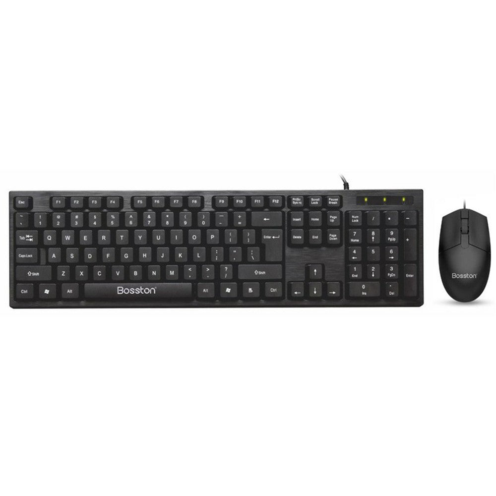 Wired Keyboard & Ergonomic Mouse Set for Desktop & Laptop