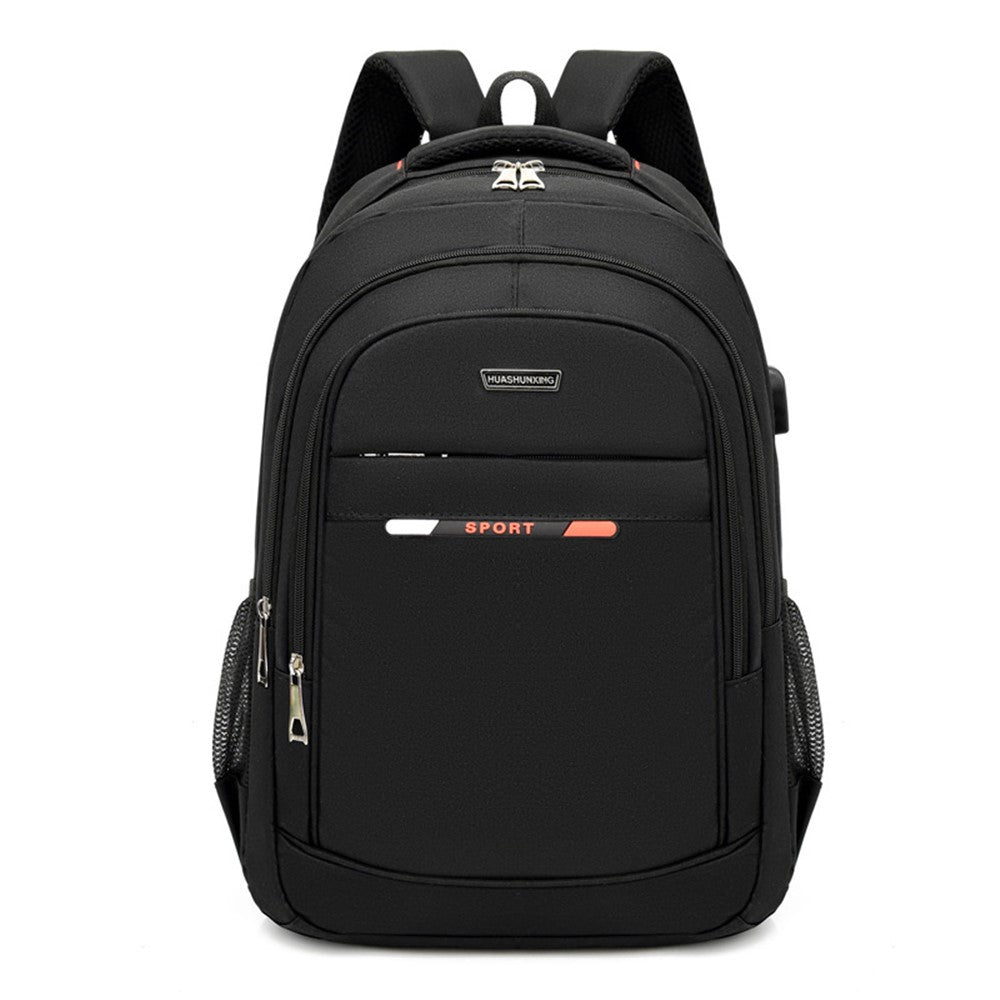 ZWX-6010 Size S Oxford Cloth Travel Backpack Dual Shoulder Laptop Bag with USB Port
