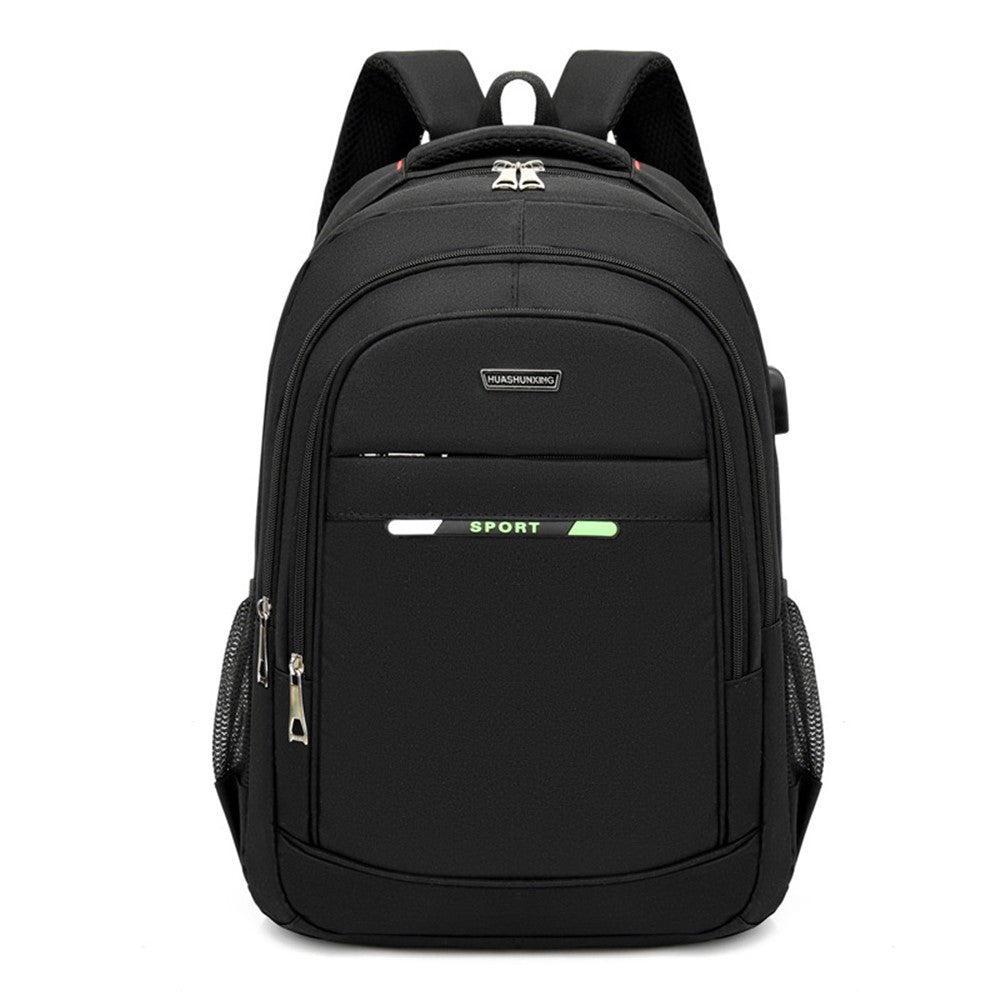 ZWX-6010 Size S Oxford Cloth Travel Backpack Dual Shoulder Laptop Bag with USB Port