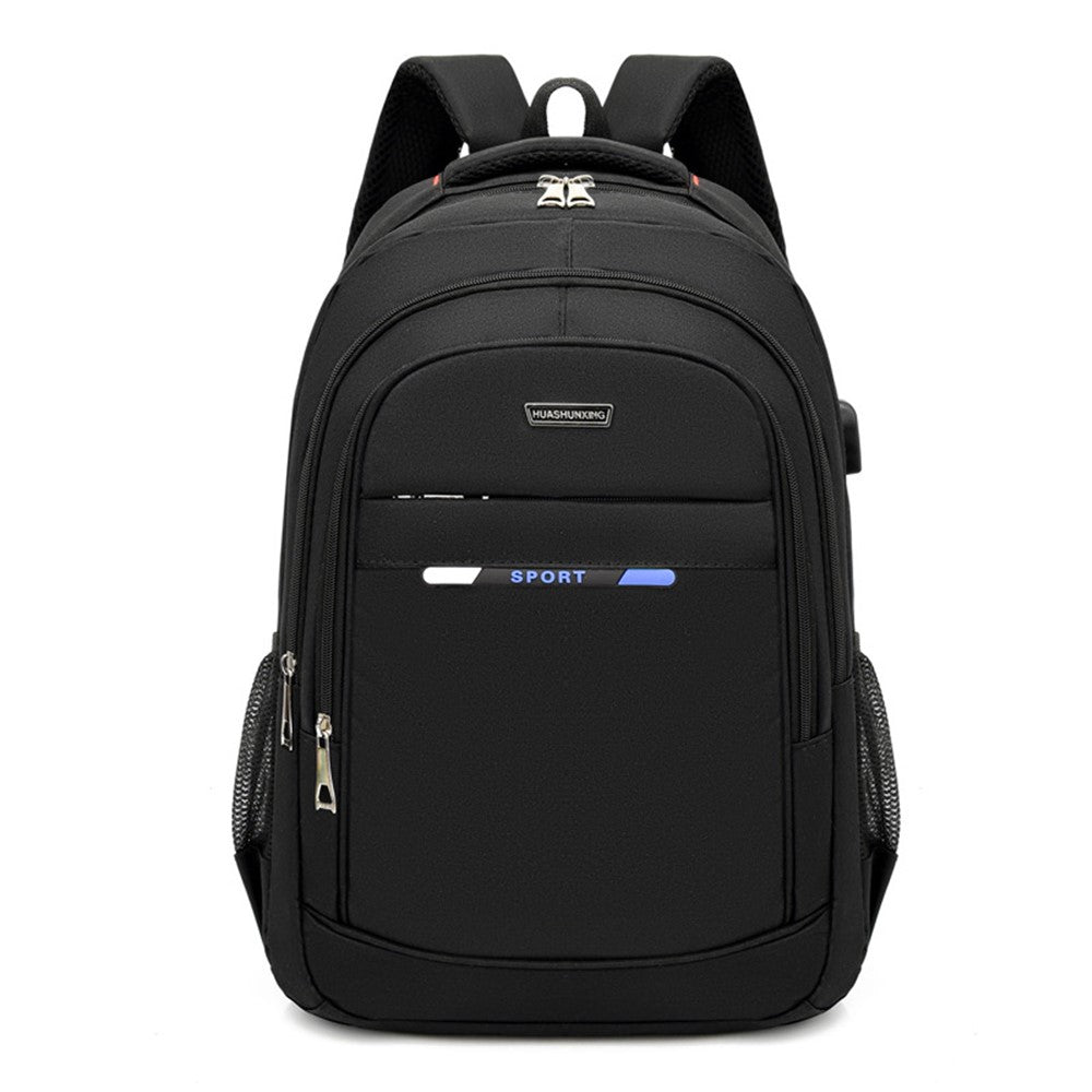 ZWX-6010 Size S Oxford Cloth Travel Backpack Dual Shoulder Laptop Bag with USB Port