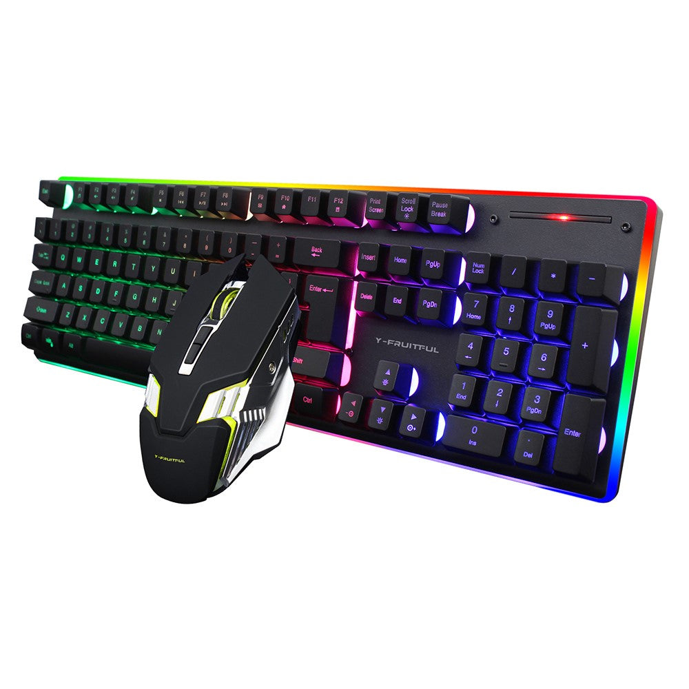 Backlit Wireless Keyboard & Mouse Set for Home Office