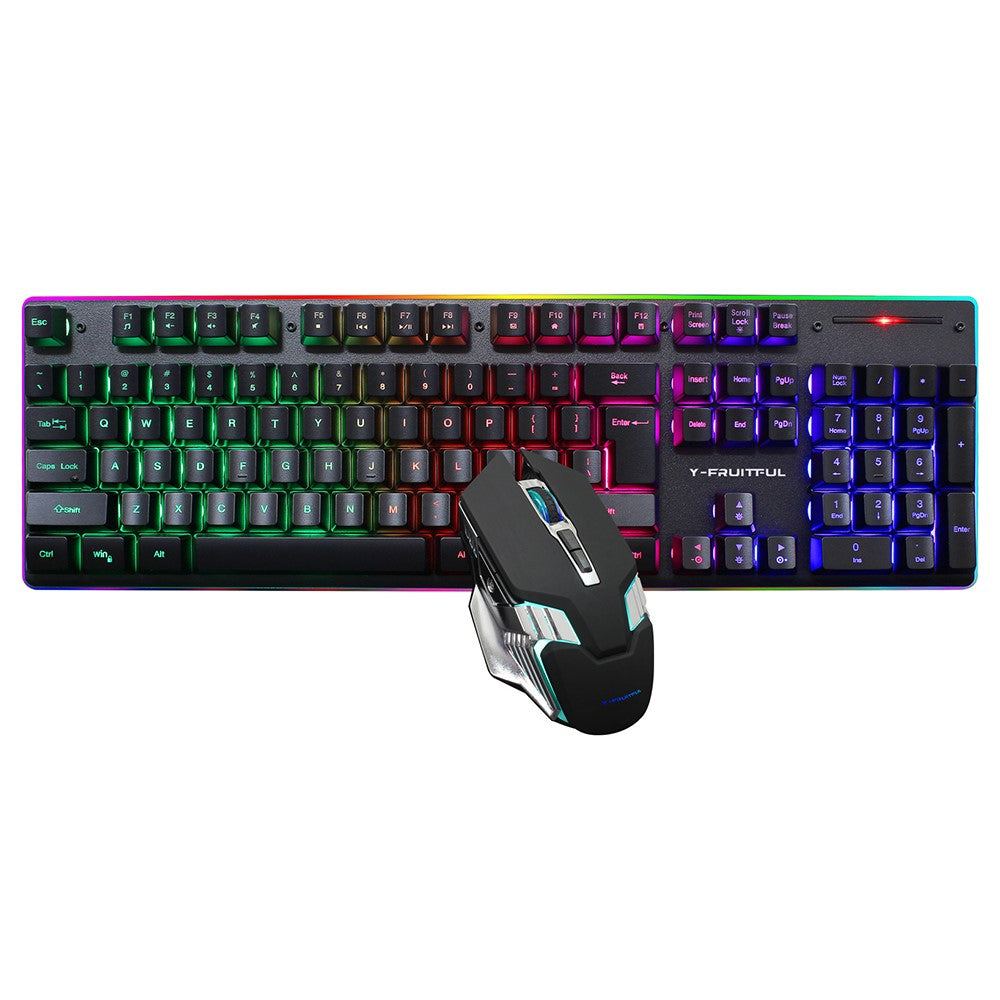 Backlit Wireless Keyboard & Mouse Set for Home Office