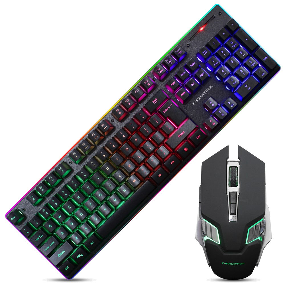 Backlit Wireless Keyboard & Mouse Set for Home Office