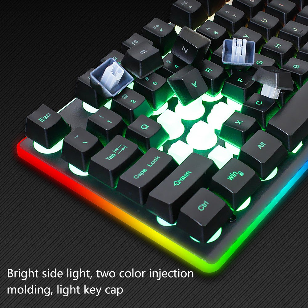 Backlit Wireless Keyboard & Mouse Set for Home Office