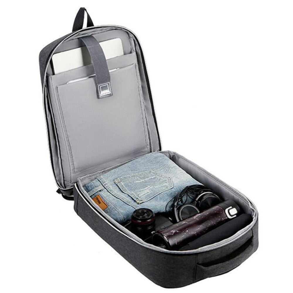 15 inch Laptop Backpack Waterproof Oxford Cloth+Polyester Computer Rucksack with USB Charging Port