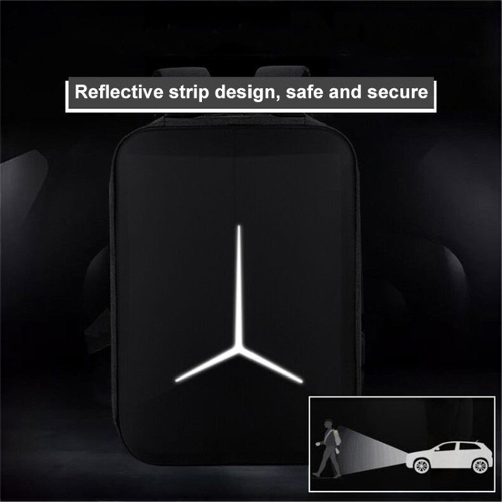 15 inch Laptop Backpack Waterproof Oxford Cloth+Polyester Computer Rucksack with USB Charging Port