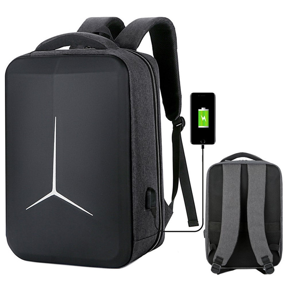 15 inch Laptop Backpack Waterproof Oxford Cloth+Polyester Computer Rucksack with USB Charging Port
