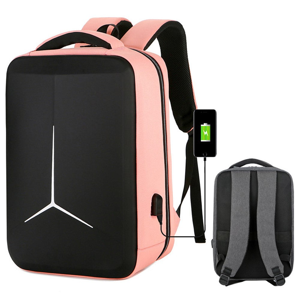 15 inch Laptop Backpack Waterproof Oxford Cloth+Polyester Computer Rucksack with USB Charging Port