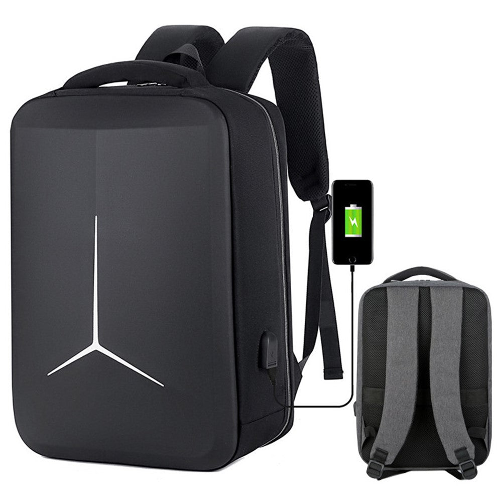 17-inch Laptop Backpack with USB Charging Port Oxford Cloth+Polyester Travel Work Rucksack