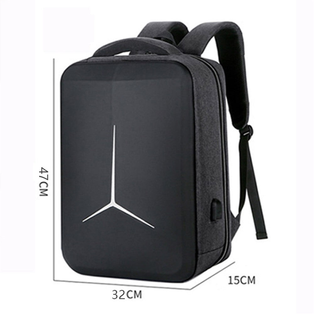 17-inch Laptop Backpack with USB Charging Port Oxford Cloth+Polyester Travel Work Rucksack