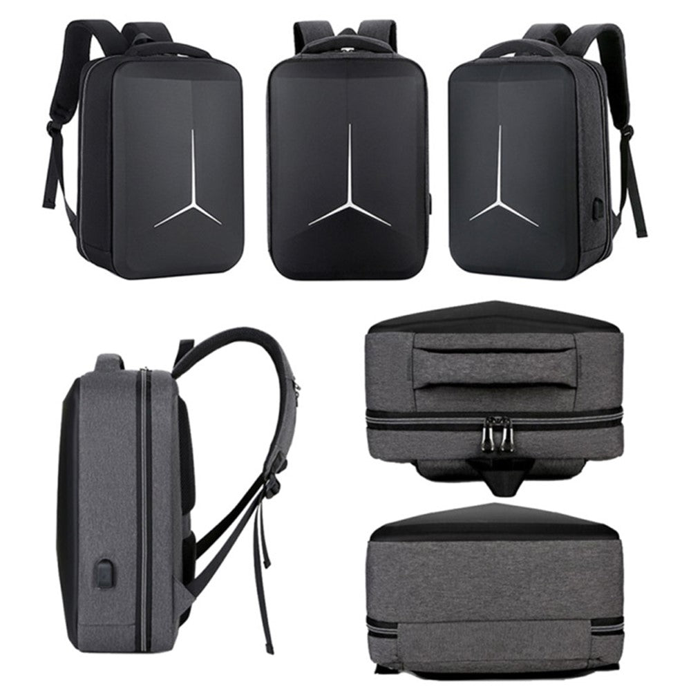 17-inch Laptop Backpack with USB Charging Port Oxford Cloth+Polyester Travel Work Rucksack