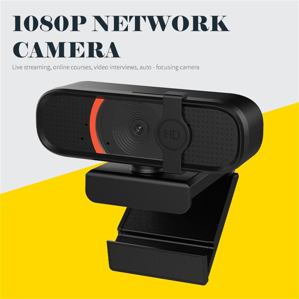 1080P HD Webcam with Microphone & Privacy Cover – Autofocus