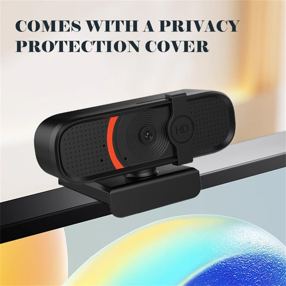 1080P HD Webcam with Microphone & Privacy Cover – Autofocus