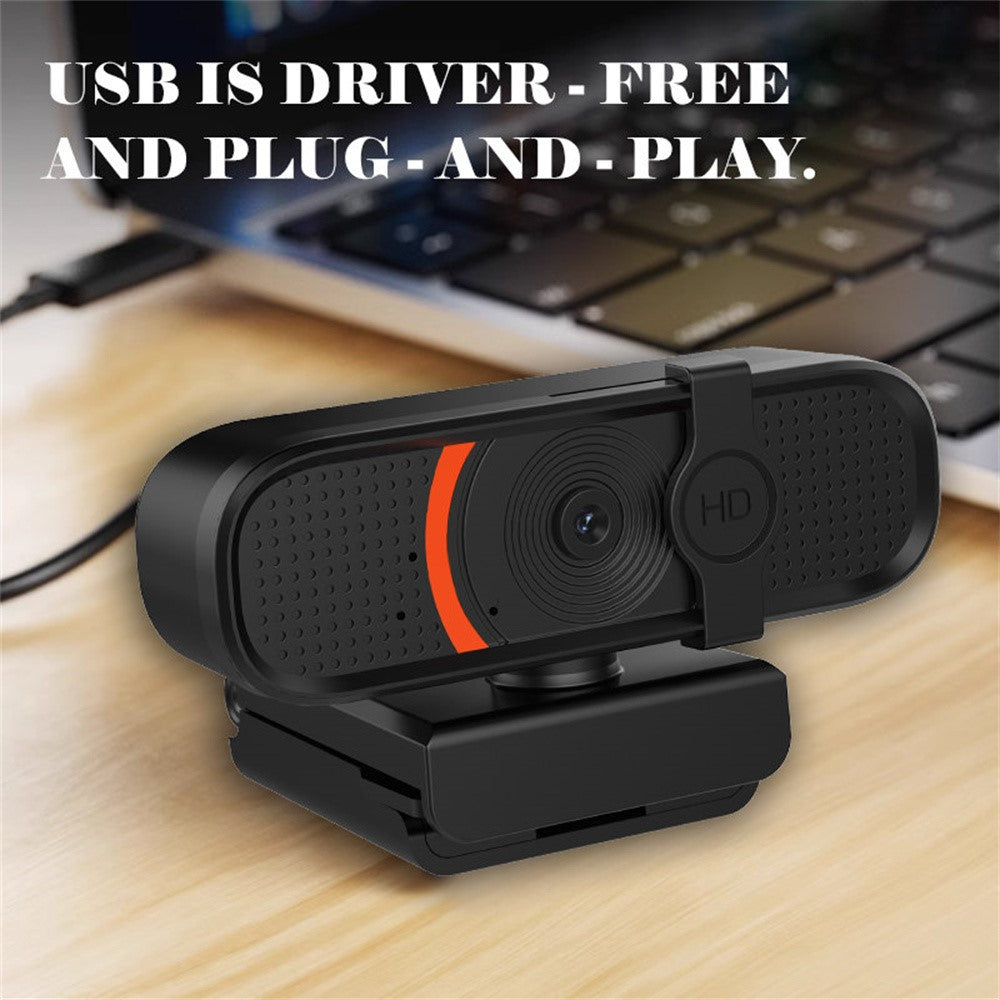 1080P HD Webcam with Microphone & Privacy Cover – Autofocus