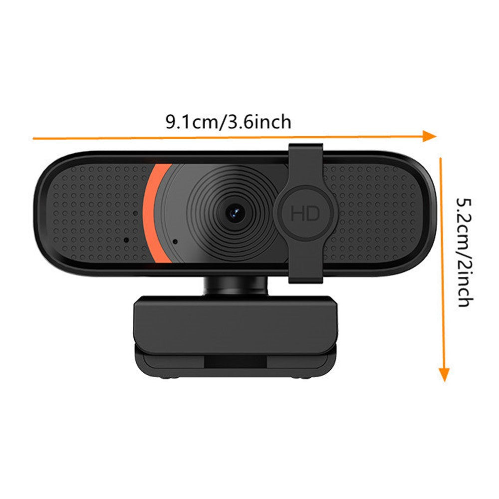 1080P HD Webcam with Microphone & Privacy Cover – Autofocus