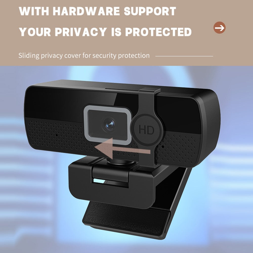 4K HD USB Webcam with Privacy Cover – Autofocus for Conferencing & Streaming