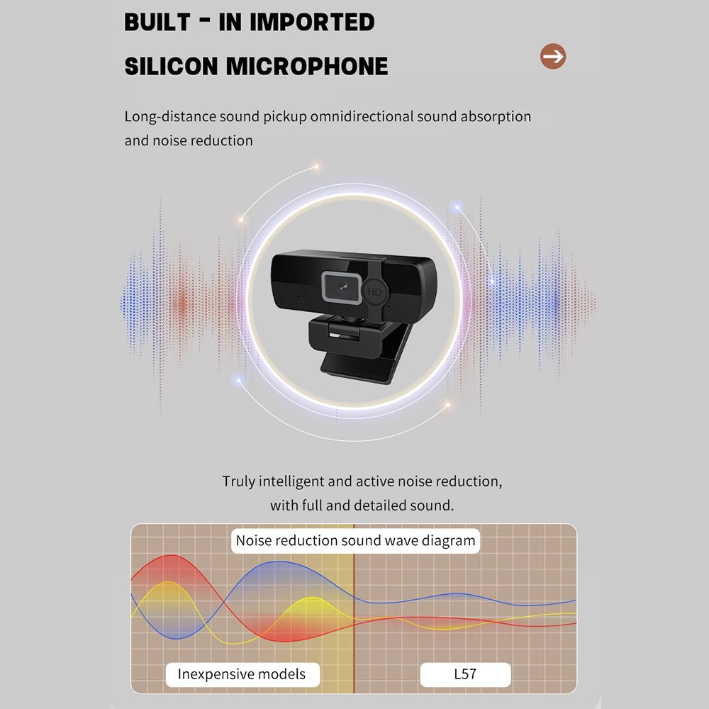 4K HD USB Webcam with Privacy Cover – Autofocus for Conferencing & Streaming