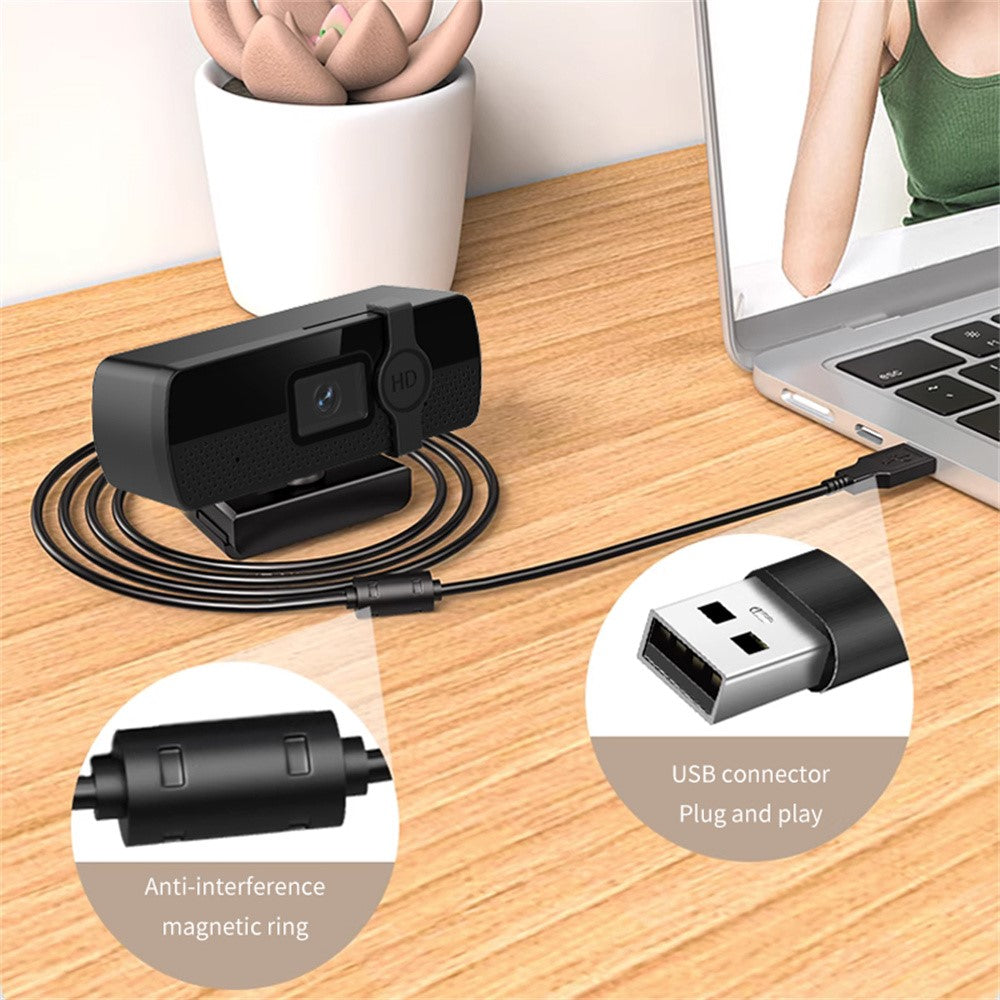 4K HD USB Webcam with Privacy Cover – Autofocus for Conferencing & Streaming