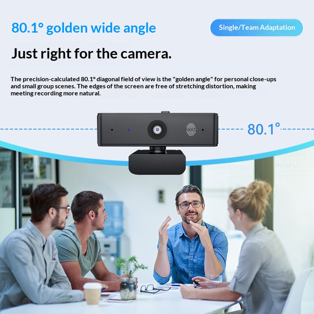 4K Webcam with Noise-Reducing Mic – Autofocus for Meetings & Streaming