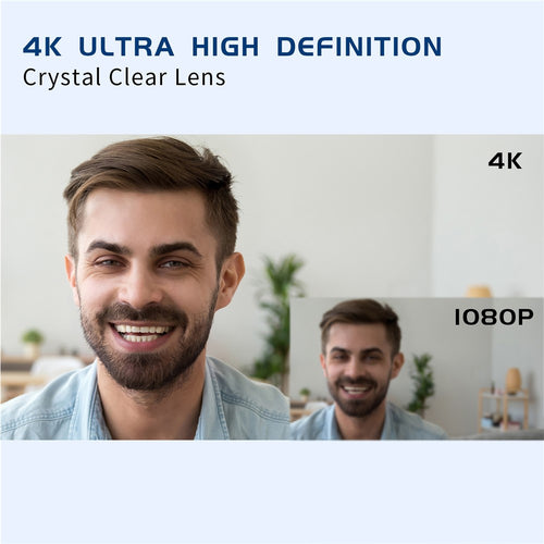 4K AI Autofocus Webcam with Remote Control – For Conferencing & Streaming