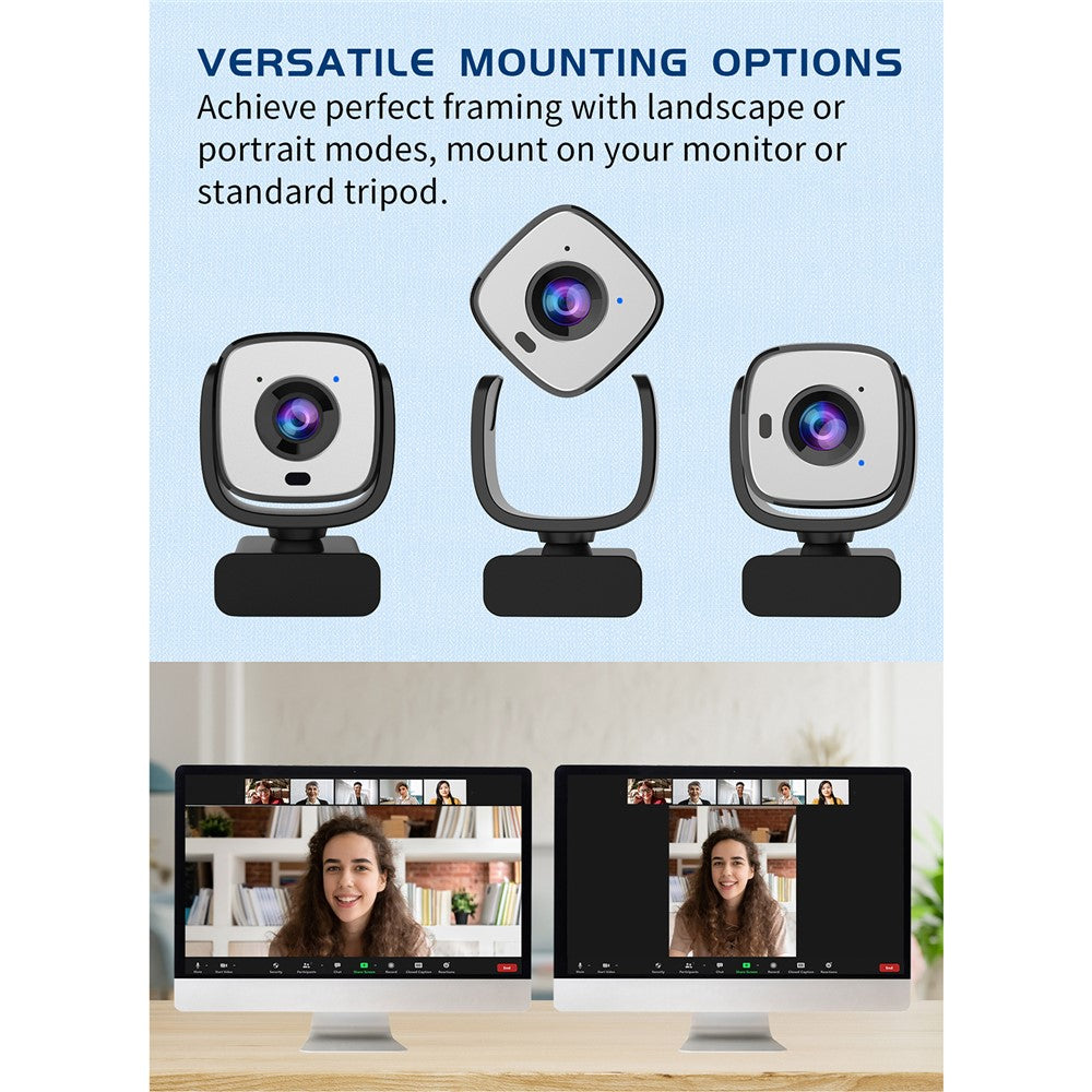 4K AI Autofocus Webcam with Remote Control – For Conferencing & Streaming