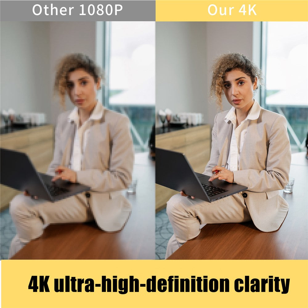 4K Ultra HD Webcam with 3X Zoom – Autofocus for Video Conferencing