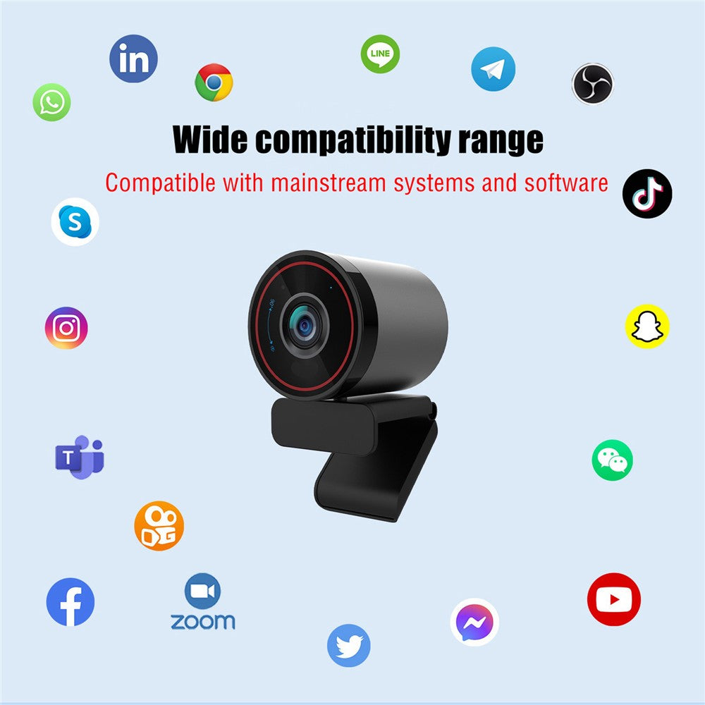 4K Ultra HD Webcam with 3X Zoom – Autofocus for Video Conferencing