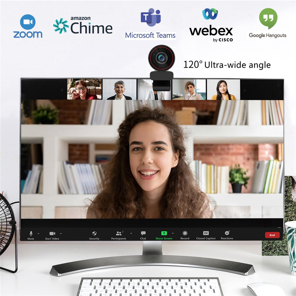 4K Ultra HD Webcam with 3X Zoom – Autofocus for Video Conferencing
