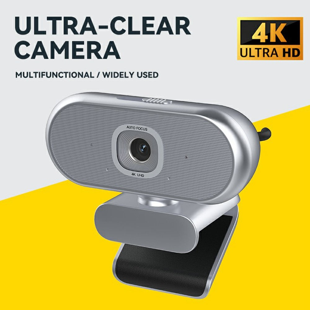4K USB Webcam – Plug-and-Play Autofocus for Meetings & Streaming