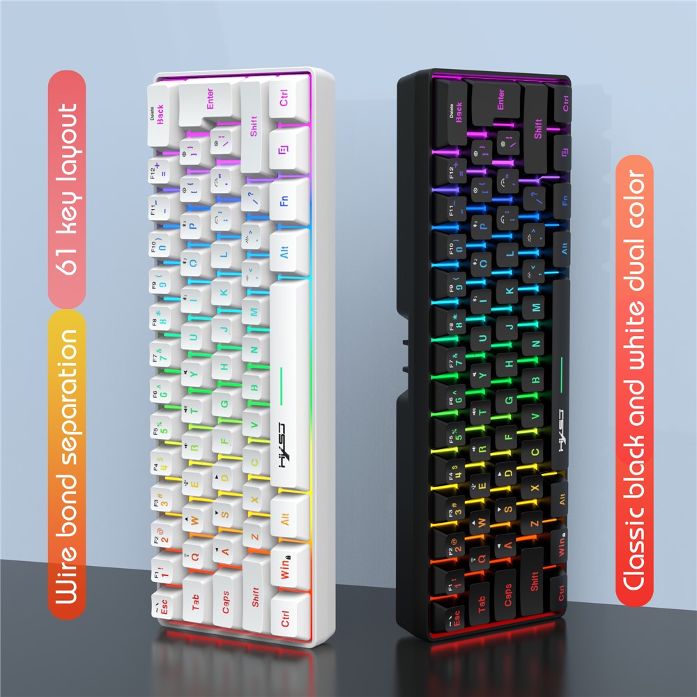 61-Key Tri-Mode Gaming Keyboard – 2.4G, Bluetooth & Wired, RGB Backlit