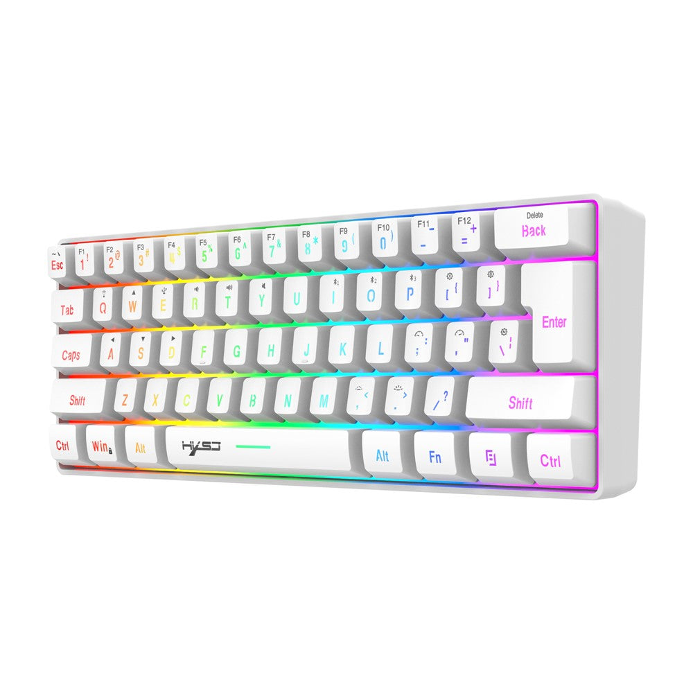 61-Key Tri-Mode Gaming Keyboard – 2.4G, Bluetooth & Wired, RGB Backlit