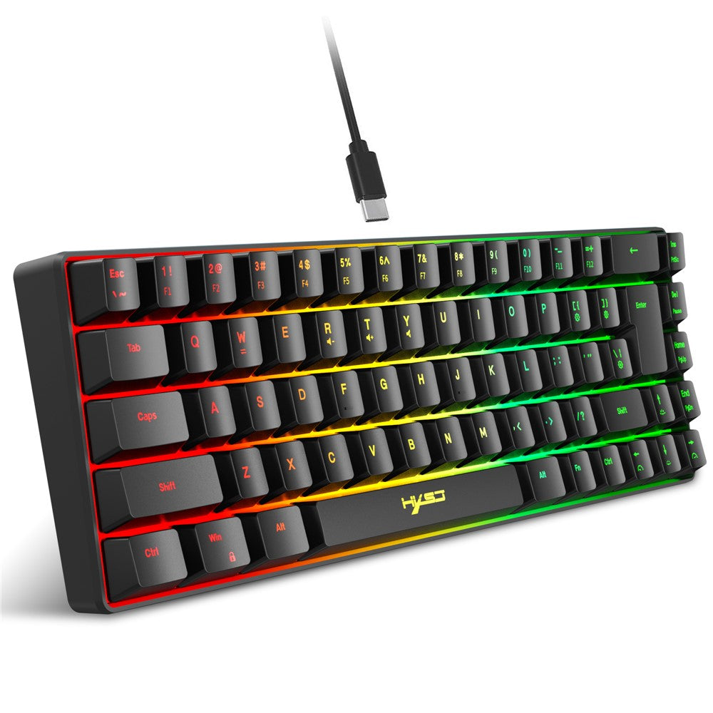 68-Key Wired Gaming Keyboard – RGB Backlit, Compact Membrane Design