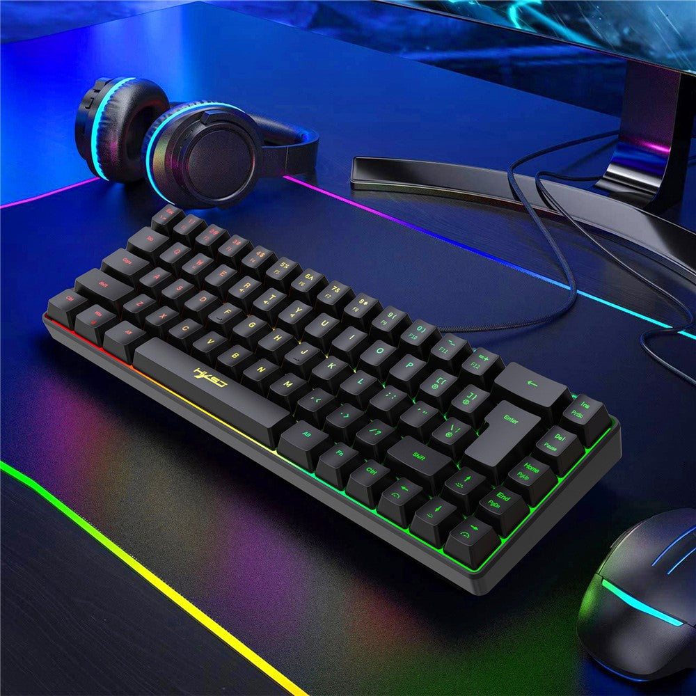 68-Key Wired Gaming Keyboard – RGB Backlit, Compact Membrane Design