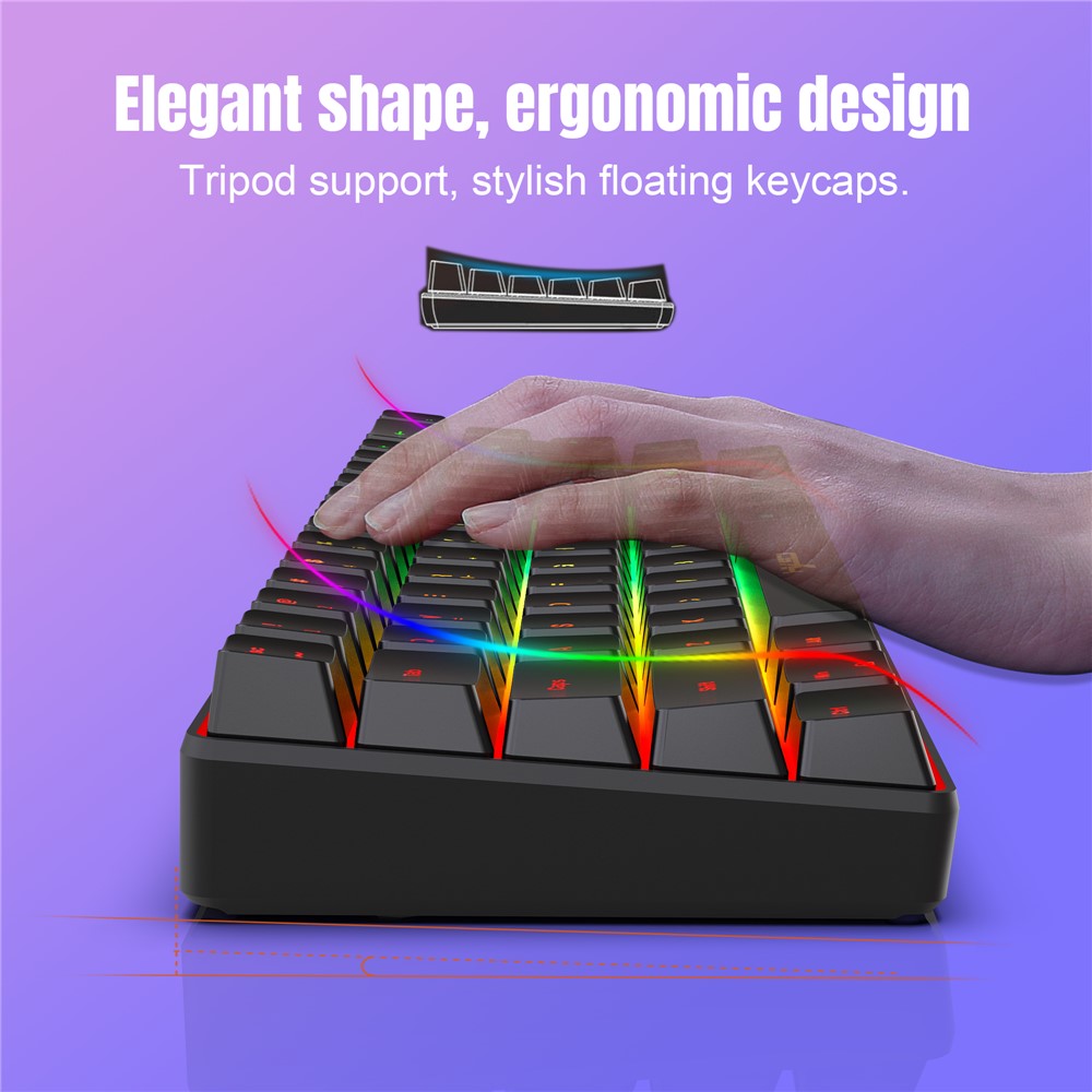 68-Key Wired Gaming Keyboard – RGB Backlit, Compact Membrane Design