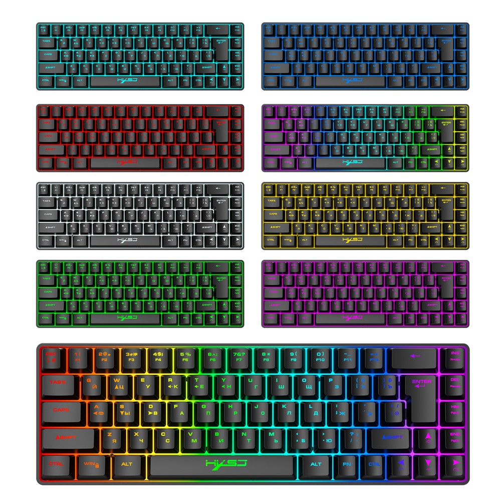 68-Key Wired Gaming Keyboard – RGB Backlit, Russian Layout