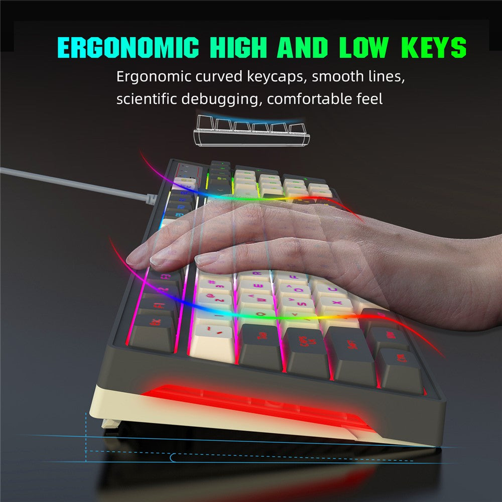 96-Key Wired Gaming Keyboard – RGB Backlit, Mechanical Feel