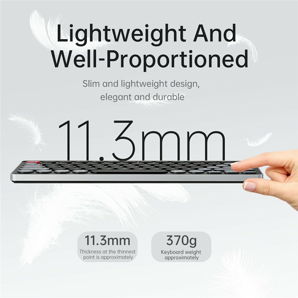 Clear Shell Wireless Keyboard & Mouse Set – 78-Key, Triple Mode, Type-C