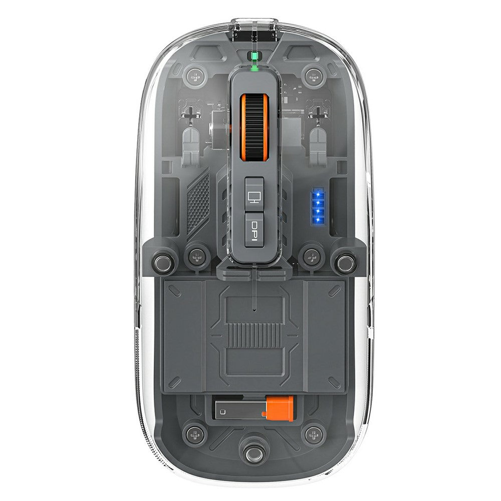 Clear Shell Wireless Keyboard & Mouse Set – 78-Key, Triple Mode, Type-C