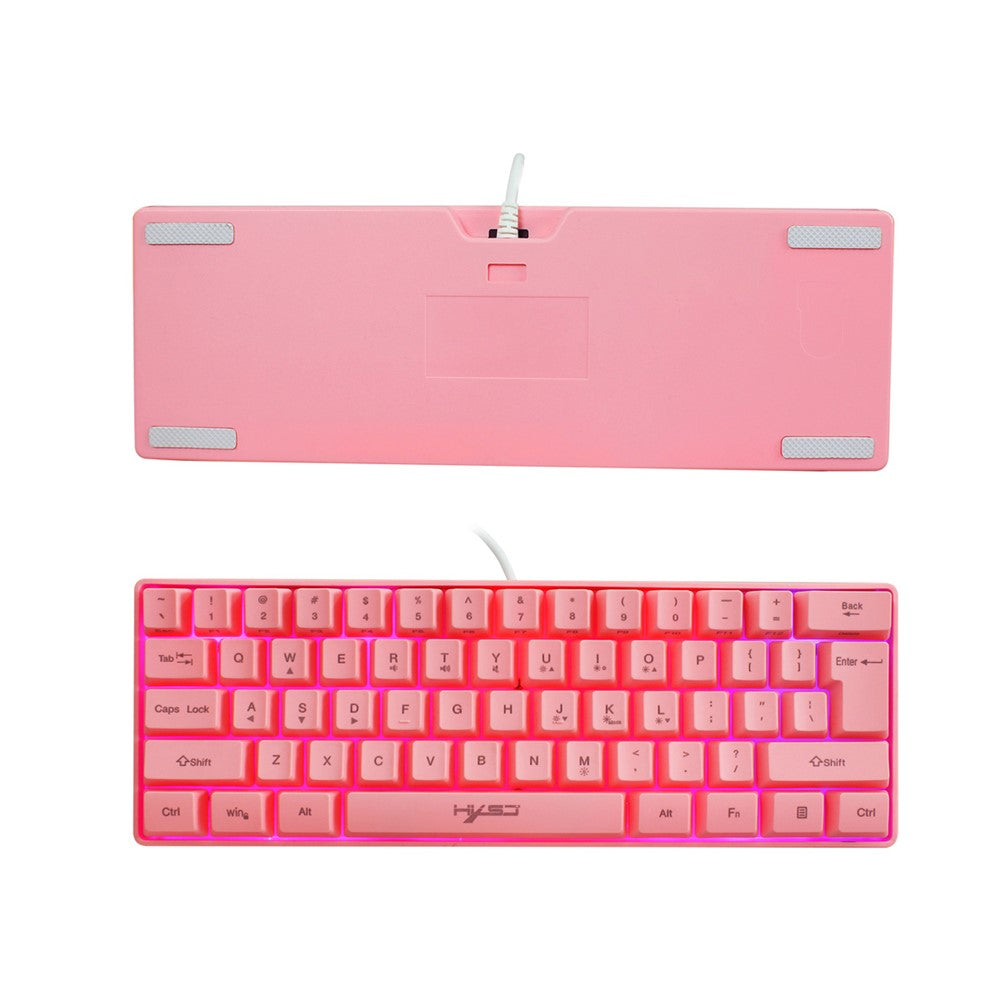 61-Key Wired Gaming Keyboard – Colorful RGB Backlight