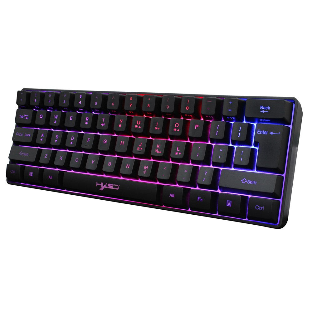 61-Key Wired Gaming Keyboard – Colorful RGB Backlight