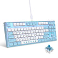 87-Key Ergonomic Mechanical Keyboard – Playful Cartoon Design