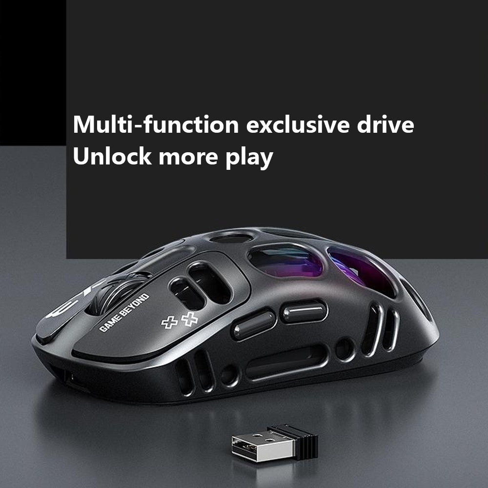 T-WOLF X3 Esports Gaming Mouse – Tri-Mode Wireless, RGB, Hollow Design