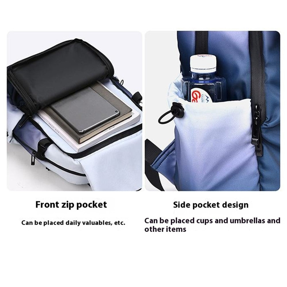 YS3578 Travel Backpack for 15.6-inch Laptop Waterproof Nylon Shoulder Bag with Quick Release Buckle