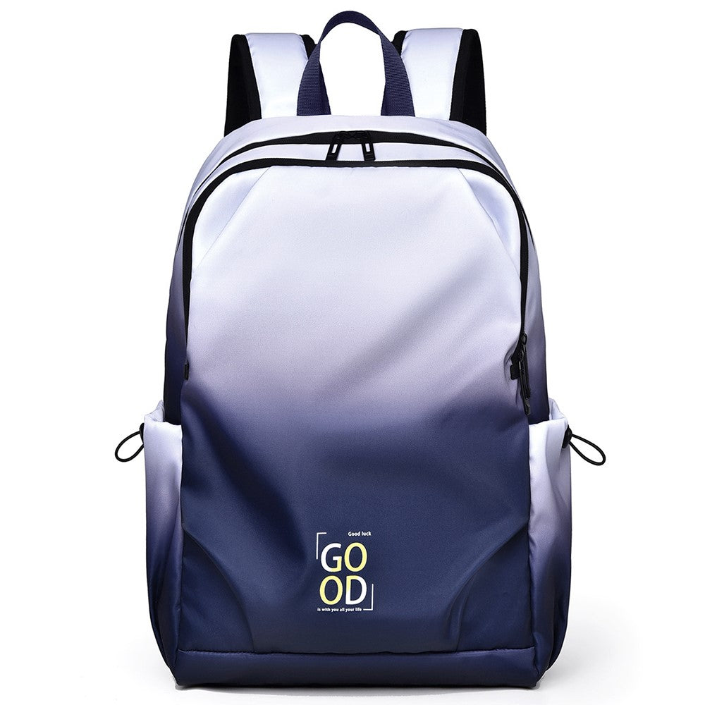 YS3588 Gradient Color Waterproof Nylon Shoulder Bag Travel 15.6-inch Laptop Backpack