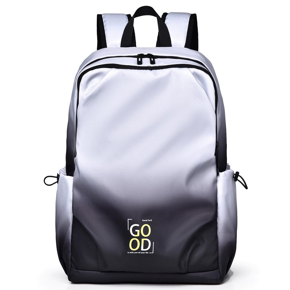 YS3588 Gradient Color Waterproof Nylon Shoulder Bag Travel 15.6-inch Laptop Backpack