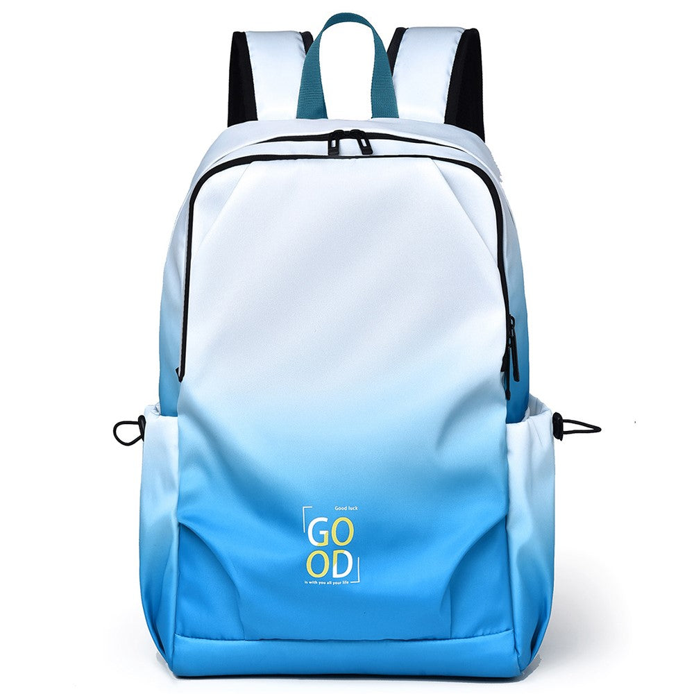 YS3588 Gradient Color Waterproof Nylon Shoulder Bag Travel 15.6-inch Laptop Backpack