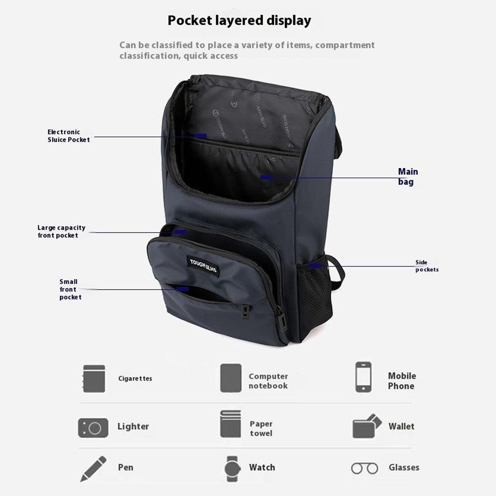 TOUGH SLHS 3405 Stylish Casual Backpack Large Capacity Daypack Business Commute Laptop Bag