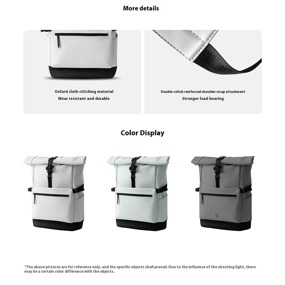 XIAOMI MIJIA 23L Casual Backpack Roll Top Design Multi Compartment Waterproof Polyester Daypack (Chinese Version)