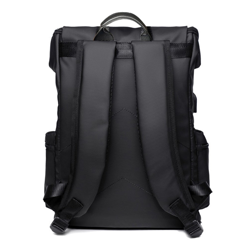 B1862 Double Shoulder Rucksack Waterproof Oxford Fabric Laptop Backpack with External USB Port